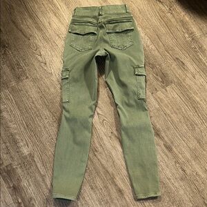 SPANX Olive Green Cargo Skinny Jeans Pull On Jeggings Size S